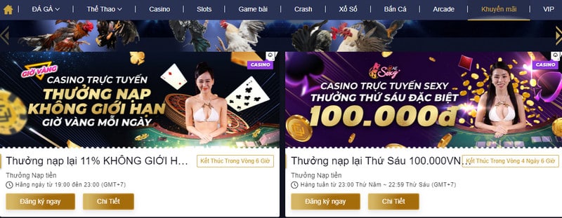 Lợi ích sảnh casino tại CasinoMCW